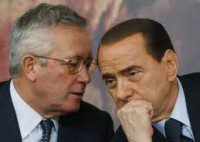 manovra economica 2011: Berlusconi con Tremonti di profilo