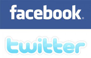 Facebook e Twitter: i loghi