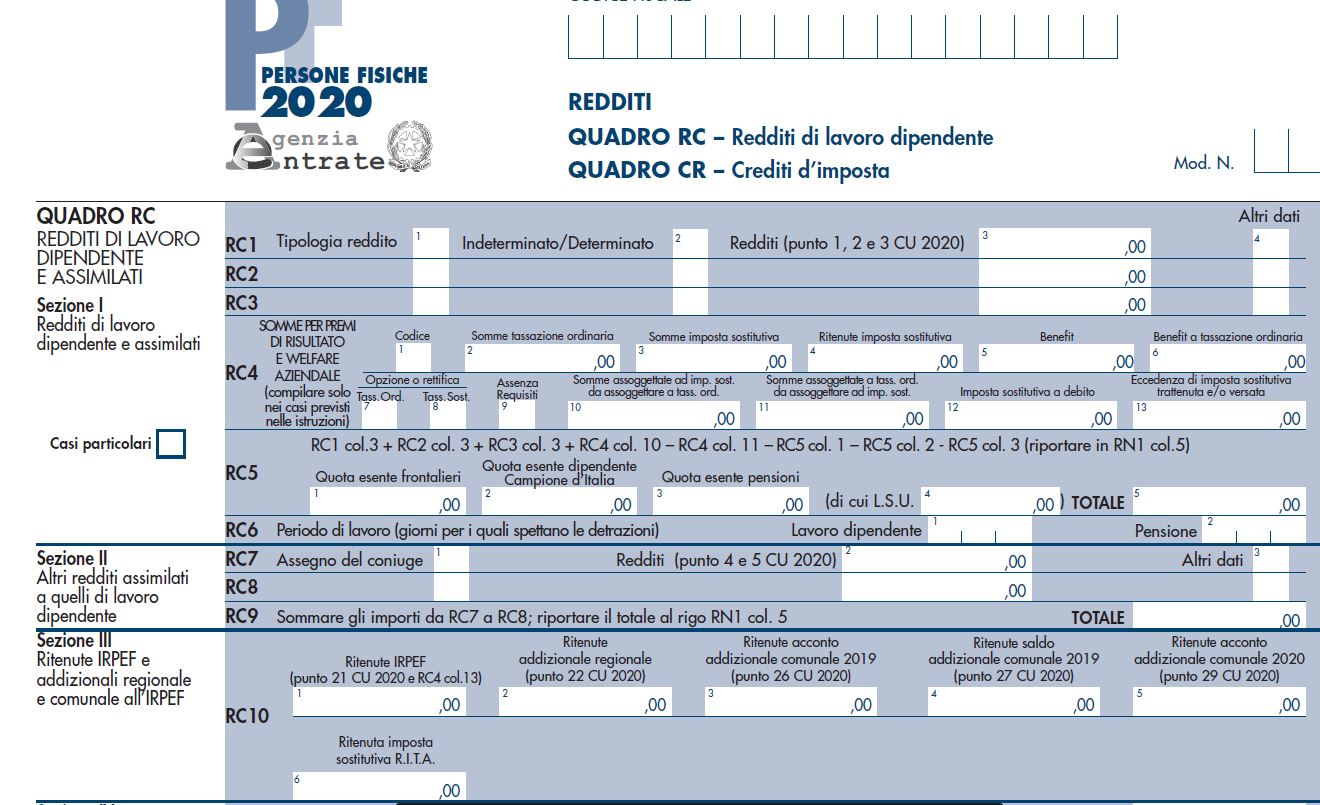cu causale k codice 23 va dichiarato