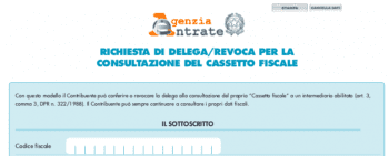 delega cassetto fiscale