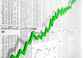 grafico verde andamento azioni borsa