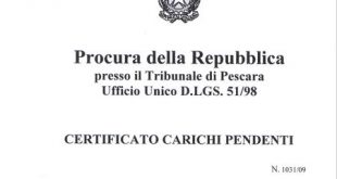 certificato carichi pendenti