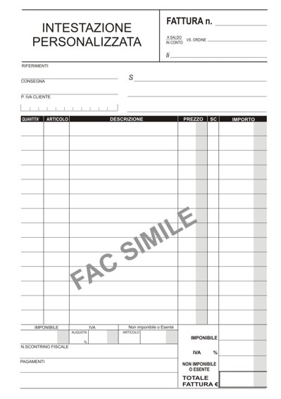 fattura proforma