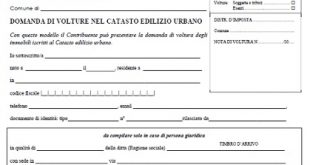 rendita catastale e voltura